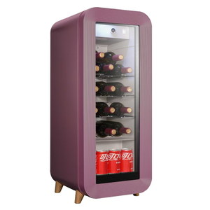 Vinopro Low Noise Temperature Display Glass Retro Wine Cooler 50l 22 Bottles Beverage <b>Fridge</b> Wifi Smart Refrigerator Cooler - Product Image 4