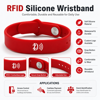 Wasserdichte RFID-Silikonarmbänder NXP NTAG213 NTAG215 NTAG216 Verstellbares NFC-Silikonarmband