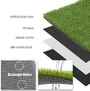 Prix <span class=keywords><strong>moins</strong></span> chers Intérieur Extérieur Pelouse Aménagement Paysager <span class=keywords><strong>Gazon</strong></span> <span class=keywords><strong>Artificiel</strong></span> Synthétique Tapis Herbe Ignifuge Haute Densité pour Jardin - Product Image 2