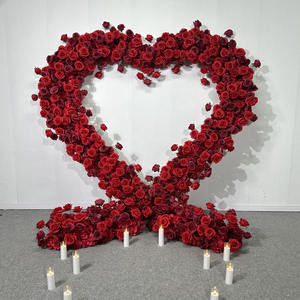Оптовая продажа: Искусственная арка в форме сердца C-HA008, фон-арка в виде красного сердца для свадебного декора - Product Image 4