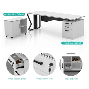 2021 Modern Home <b>Office</b> Computer Desk <b>Table</b> One Seater Extendable and Convertible Metal Manager Desk - Product Image 6