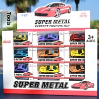 Set Promocional Personalizado de Vehículos de Juguete de Aleación Fundida a Presión en Miniatura, Modelo de Coche de Juguete con Función de Retroceso