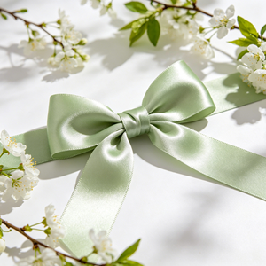 Nœud en ruban satiné macaron minimaliste, vente en gros, nœud personnalisé pour boîte cadeau de fête, baby shower, mariage, décoration de boîte à bijoux - Product Image 5