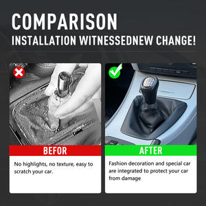 MAZDA MX-3/MX-5 NC/III Poignée de levier de vitesses ergonomique en cuir cousue à la main, housse en cuir noir, 5/6 vitesses - Product Image 4