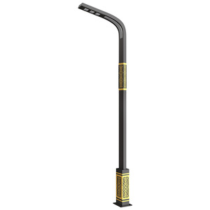Farola de Jardín de Hierro para Exteriores con Pantalla de Vidrio LED, Luz Blanca Cálida de 2700K, IP66, Bombilla A19 No Desmontable, AC 220V, Sensor de Movimiento, Energía Solar - Product Image 4