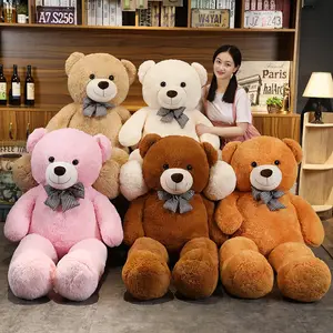 Benutzer definierte 80/100/120/140cm Riesen Teddybär Big Animal Stofftier mit Fußabdrücken Big Plushie Teddybär für Geburtstags geschenk