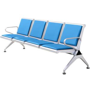 Swimming Row Of Chairs 4 Seater Metal Waiting Room Public <b>Bench</b> With Armrests For Airport Station - Product Image 3