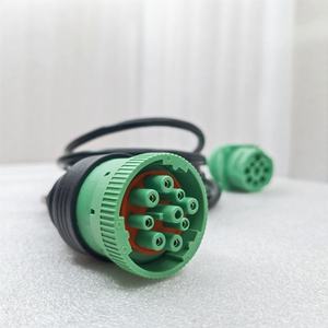 XIN YING YMX-0002 J1939 タイプ2 7フィート銅芯延長ケーブル 9ピンコネクタ成形編組シールド付き黒色AWG24 PVC絶縁 - Product Image 5