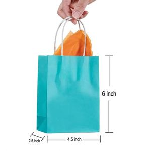 Petits sacs en papier avec poignée pour fête, baby shower, anniversaire, mariage, sacs en papier recyclés écologiques durables de luxe pour cadeaux - Product Image 2