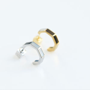 Boucles d'oreilles en or jaune 14K avec diamants, bijoux fins, vente en gros, fabricant sur mesure, usine de bijoux OEM ODM - Product Image 1