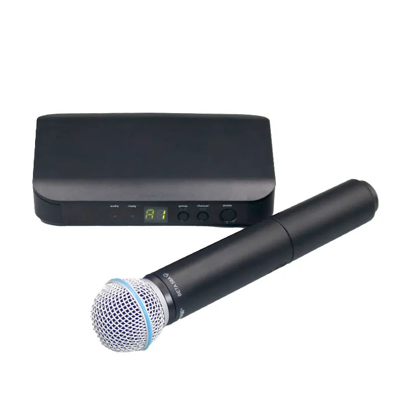 BLX24R PG58 SIM58 BETA58 профессиональные двойные FM беспроводные микрофоны 2-канальный UHF черный с чистым звуком