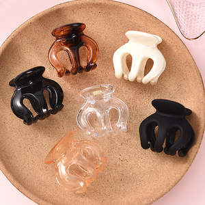 Jepit Rambut Resin Buatan Tangan Berkualitas Tinggi Warna Morandi, Aksesoris Rambut Wanita Elegan Minimalis Serbaguna, Jepit Rambut Model Gurita - Product Image 2