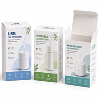 Boîte pliante robuste en carton blanc SBS 18pt pour diffuseur d'huile USB, diffuseur d'huile portable et emballage de mini diffuseur d'huile de bureau
