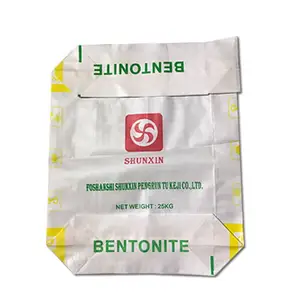 China Factory Laminated 25kg 50kg Empty Cement Sack Packaging Bag PP Valve Woven Bag