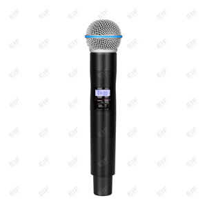 Sistema de Micrófono Inalámbrico de 2 Canales EIF AD4D-3 con Micrófono de Solapa/Auricular y Conector XLR Metálico para Escenario - Product Image 4