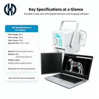 Appareil de radiographie vétérinaire portable Manhua MH05-001V avec logiciel espagnol, détecteur à panneau plat et écran tactile sans fil