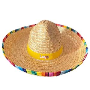 Hot-Bán Mexico Đảng Lễ Hội Đầy Màu Sắc Dân tộc Phong Cách Rộng-Vành Mũ Rơm Như Quà Tặng Cho Lễ Hội - Product Image 1