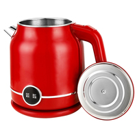 Nouvelle bouilloire électrique en acier inoxydable rouge de 1,5 L pour faire bouillir l'eau, appareil électroménager pour hôtel