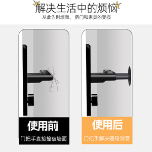 Silicone Door Stopper Floor Mount Minimalist Design Easy Installation Anti Collision <b>Pad</b> For Bathroom Wall Top Door - Product Image 4