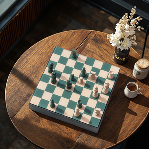 Sản xuất trực tiếp-bán tùy chỉnh sang trọng rắn PU da tấm trong nhà vuông cao cấp cờ vua miếng cờ vua trò chơi - Product Image 4