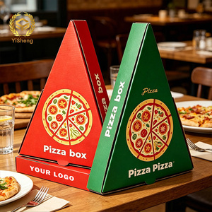 Caja Triangular para <span class=keywords><strong>Pizza</strong></span> Reciclable, con Logotipo Personalizado Impreso, Resistente al Agua y al Aceite, para Comida para Llevar - Product Image 3