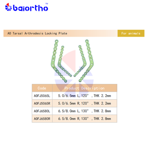 Placca di Bloccaggio in Titanio Professionale per Artrodesi Tarsale AO, Impianti Ortopedici per Chirurgia Ossea Veterinaria per Cani e Gatti - Product Image 3