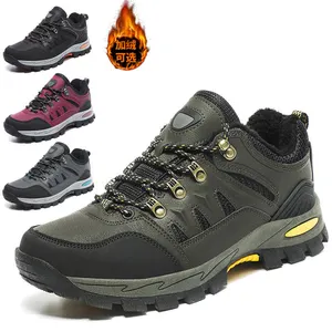 Waterproof Men Plush Cotton Shoes Outdoor Sports Hiking Shoes New Design Factory Wholesale Production Winter Adult A3