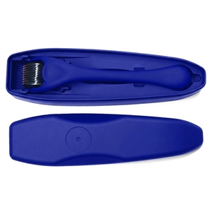 Rouleau Derma à Micro-aiguilles Couleur Personnalisée Bleu Mat Permanent en Titane, Aiguilles de 0,25 mm, Usage Domestique pour la Perte de Cheveux - Product Image 5