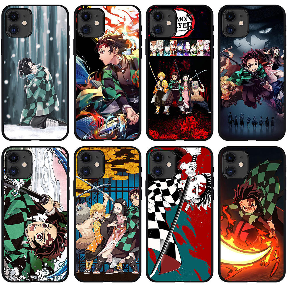 Famous Japan Anime Demon Slayer Phone Case Anime Phone Cover Cartoon Design  Phone Case Custom Logo for iPhone 12 13
