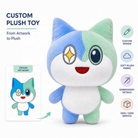 Juguete de Peluche Personalizado de Fábrica Directa con Bajo MOQ, Mascota de Gato de Peluche Suave con el Logotipo de su Marca para Regalo Promocional