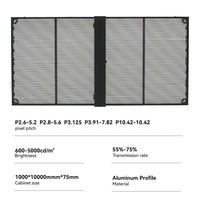 Écran LED extérieur en maille, panneau d'affichage, grille d'affichage, ultra léger, haute transparence, étanche IP65, façade média, mur vidéo LED