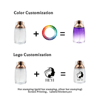 Ensemble de flacons en verre pour cosmétiques de luxe à dégradé violet de 40 ml, 60 ml, 100 ml, 120 ml, pots à crème de 30 g, 50 g pour lotion et crème
