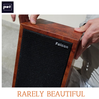 Enceinte de monitoring Hi-Fi Falcon Acoustics LS3/5A Gold Badge Amboyna Burr Square Bookshelf 3 canaux 15 ohms Audio haute résolution