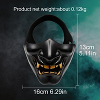 Prajna Style Daemonophobia Demi-Visage Masque Tactique Roman Fluorescence Effet Cosplay Halloween Party Masque Chasse Accessoires