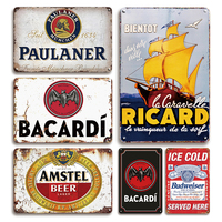 Directement du fabricant, artisanat métallique, logo de marque personnalisé en métal, plaque murale, enseignes de bière vintage, affiches, décoration murale de pub antique