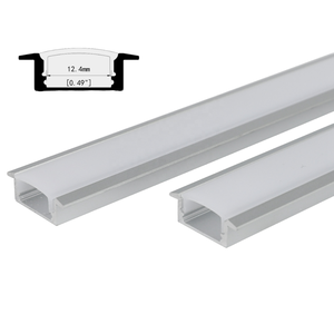 Profilé en Aluminium LED Personnalisé 1M 2M 3M, Encastré 17x7mm pour Bande Lumineuse LED avec Diffuseur Blanc Argent <span class=keywords><strong>Noir</strong></span> - Product Image 1