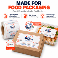 Étiquettes personnalisées pour emballages alimentaires, autocollants en rouleau BOPP blancs pour bocaux, boîtes, contenants avec champs de date de péremption