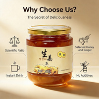 Pâte de thé au gingembre et au miel OEM 500g, confiture de fruits naturelle pour boissons chaudes, préparations froides, garniture pour toasts, usage familial en cuisine