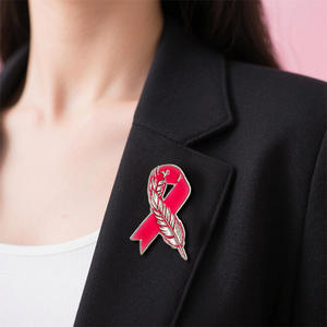 Розовая лента на лацкан на заказ, металлические значки для повышения осведомленности о раке груди, поддержка и надежда, благотворительные мероприятия, октябрьские кампании, ODM, оптовая продажа - Product Image 5
