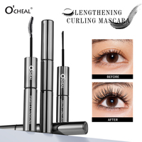 Mascara Allongeant et Courbant Double Embout avec Base Fixante pour Cils, Waterproof, Séchage Rapide, Tenue 12H, Idéal Yeux Sensibles