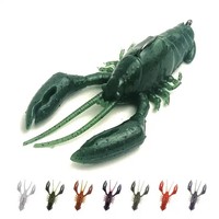 Leurre souple en silicone de 8 cm et 16 g, type larve d'écrevisse, avec odeur de poisson, pour la pêche au bar et à la carpe