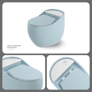 Mới đến thiết bị vệ sinh Hiện Đại Màu trứng hình dạng nhà vệ sinh <span class=keywords><strong>commode</strong></span> một mảnh gốm nhà vệ sinh bát - Product Image 5