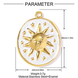 Ciondolo a forma di serpente con <span class=keywords><strong>cuore</strong></span> e sole, placcato oro, smaltato, a forma di croce, gioiello alla moda, souvenir retrò - Product Image 6