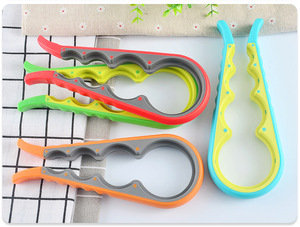 Ouvre-bouteille en plastique multifonctionnel créatif quatre-en-un antidérapant pour la cuisine domestique peut dévisser le produit d'ouverture de caractéristique de bouchon - Product Image 6