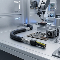 Kabel otomatis TPEE tembaga performa tinggi rakitan kabel Encoder industri kabel Data untuk peralatan listrik
