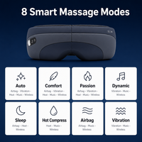 Masseur oculaire intelligent rechargeable avec compresse chaude, compression d'air et musique pour le soin des yeux à domicile, appareil de massage des yeux