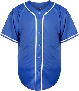 Uniforme de Béisbol Personalizado de Fábrica, Camiseta de Malla Transpirable con Botones y Bordado, Talla Grande, Secado Rápido, Absorbe la Humedad - Product Image 1