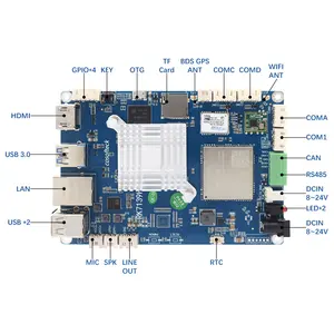 Cosofteck-RK7139H android linux industrial embedded motherboard allwinner H6 advertising board RS232 RS485 CAN development kit