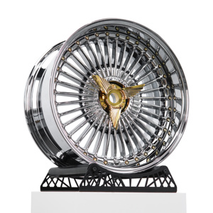 Jantes en alliage forgé T6061 légères, 2 pièces, finition chrome argenté, moyeu doré, pour roues à rayons, 18, 19, 20, 21 pouces, entraxes 5x108, 5x112, 5x114.3 - Product Image 3
