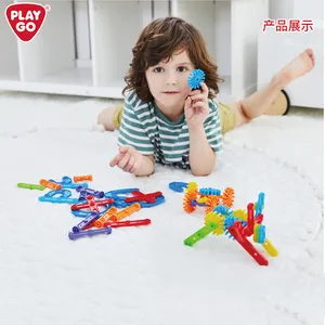 PLAYGO SET BUILDING SET - 66 buah mainan plastik salju mosaik permainan